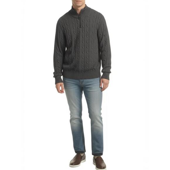 Daniele Blasi Men´s Quarter-Zip Sweater L Dark Gray...